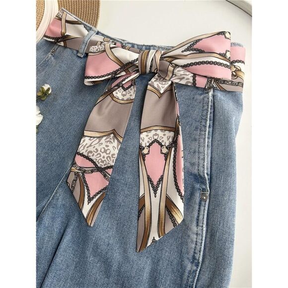 Women Skinny Scarf Belt,ribbon Scarf Long Skinny Satin Belt Sash Necktie Neck😚 - Picture 3 of 7